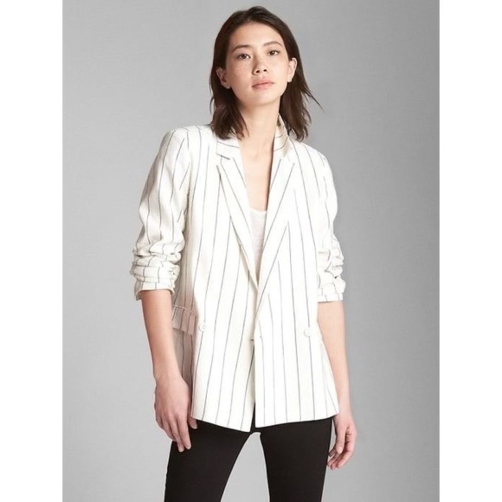 Linen Striped Blazer